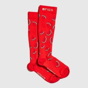 Figs Watermelon Compression Socks - Sm. Used